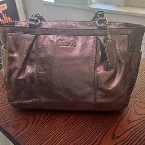 Coach Shimmering Purple Tote Bag